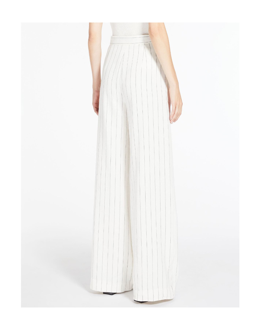 Max Mara Straight Suit Trousers In White