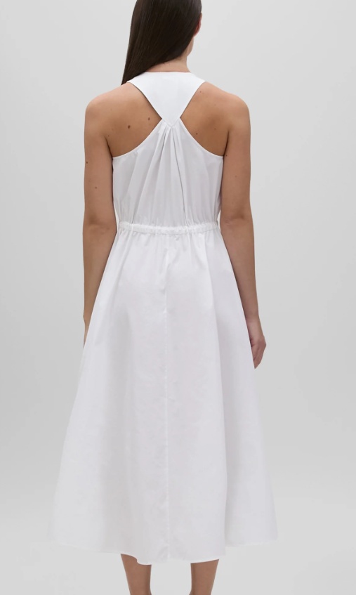 Aspesi Button-fastening Drawstring Dress In White