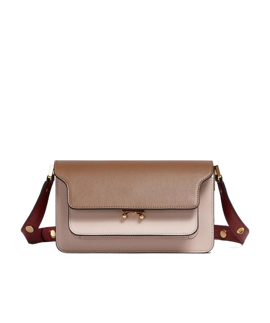 Marni Trunk Colourblock Shoulder Bag In Brown