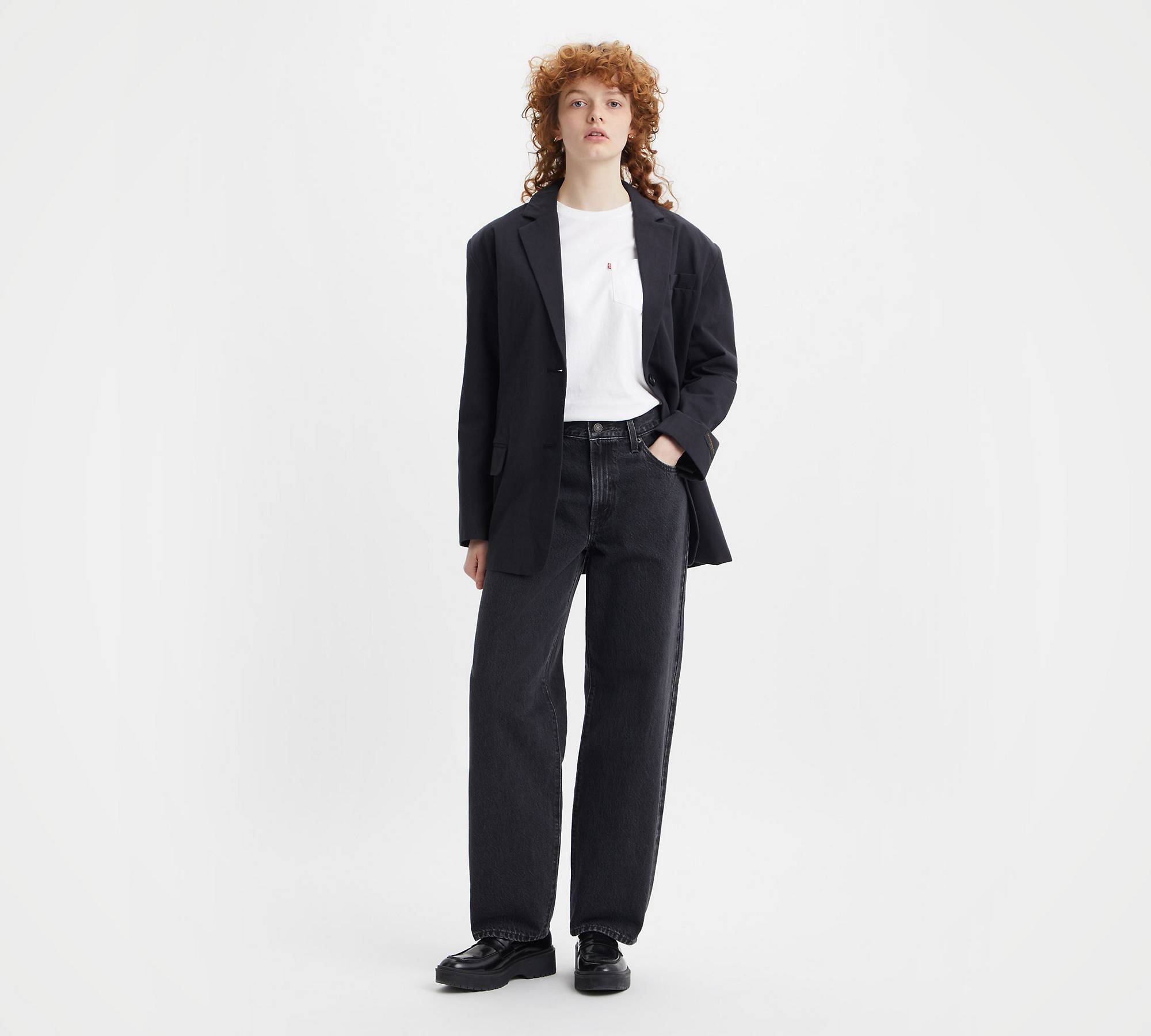 LEVI'S MID-RISE STRAIGHT-LEG JEANS
