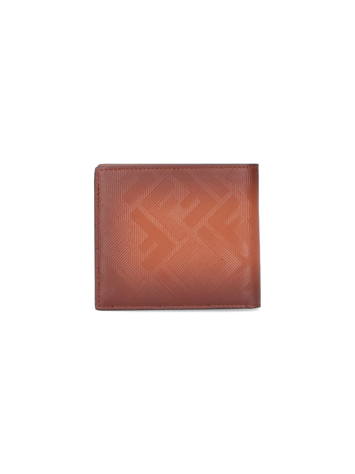 Fendi Logo-plaque Bi-fold Wallet In Brown
