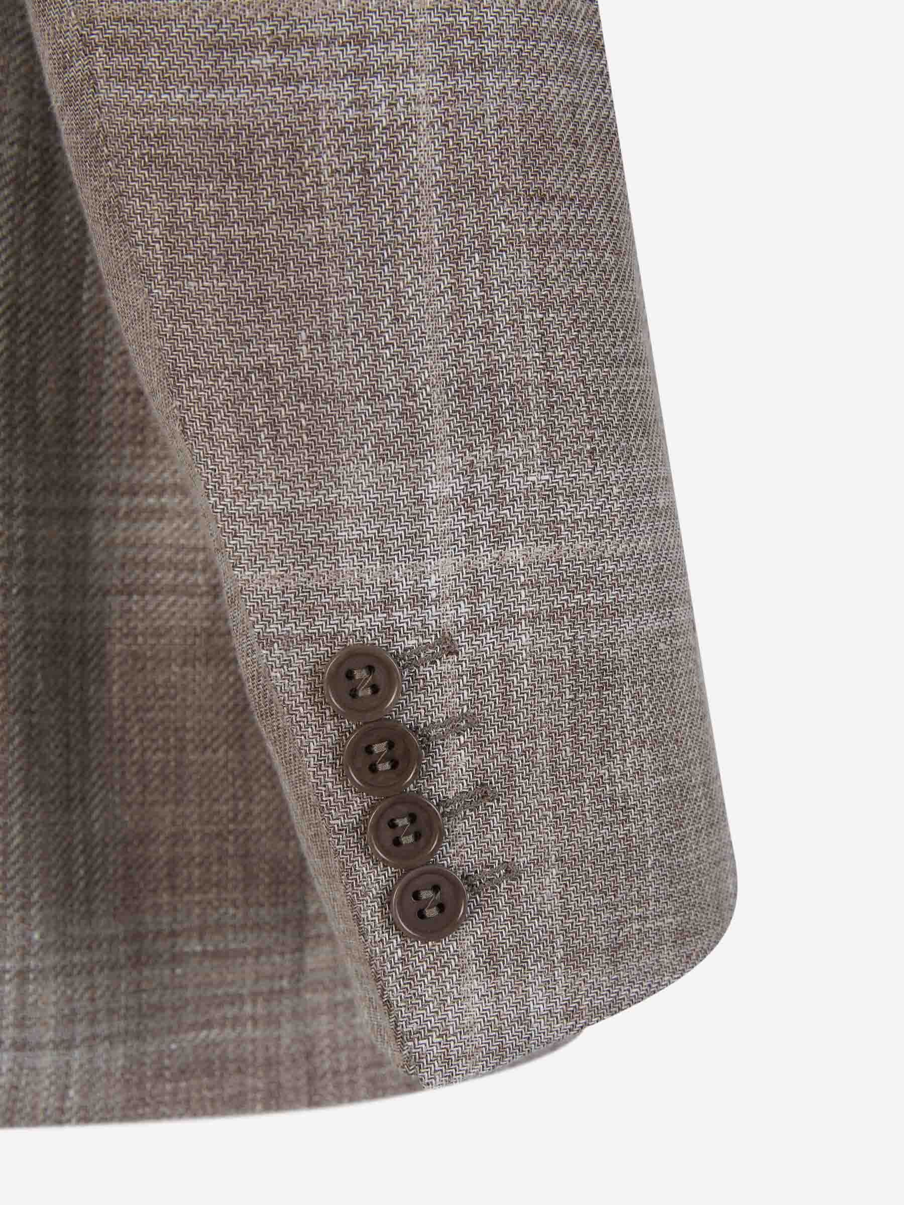 Canali Long-sleeved Plaid Blazer In Gray