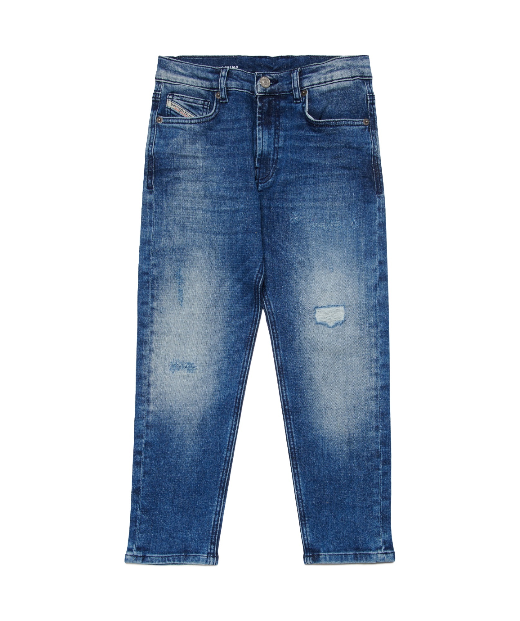 Diesel Straight-leg Stretch-cotton Jeans In Blue