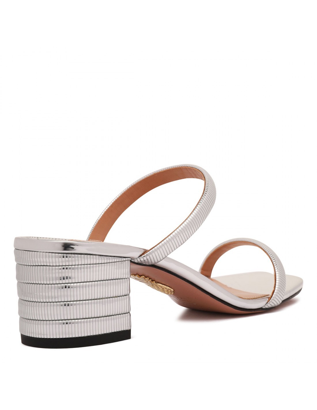 Aquazzura Riviera High Heel Sandals In Silver