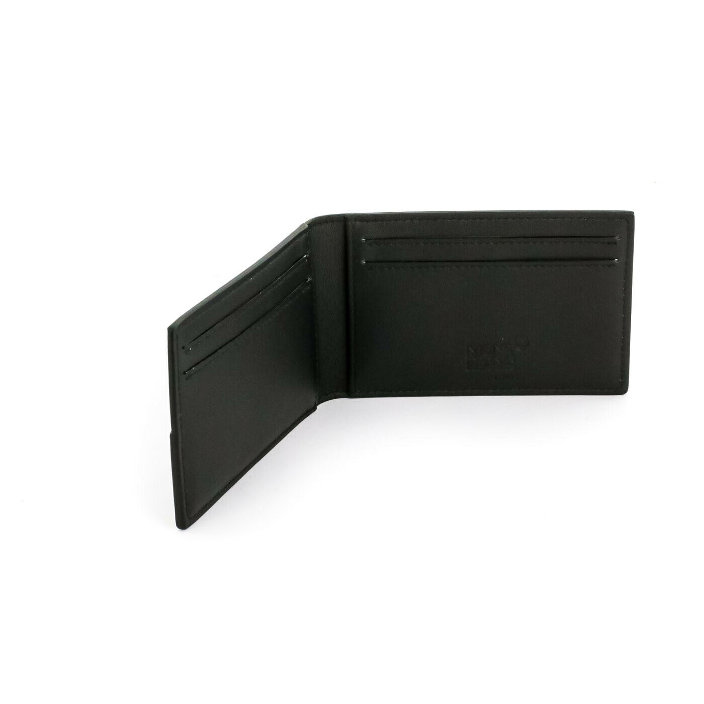 Montblanc Black Folded Logo Wallet In Black