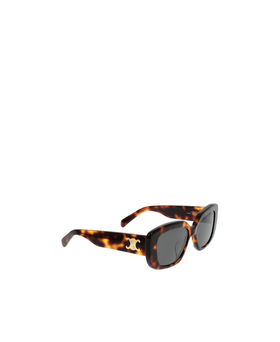 Celine Logo Rectangular Frame Sunglasses In Gray