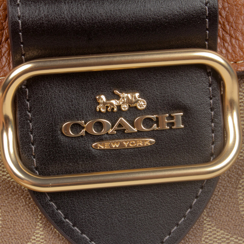 Coach Morgan Color Shoulder Bag In Black