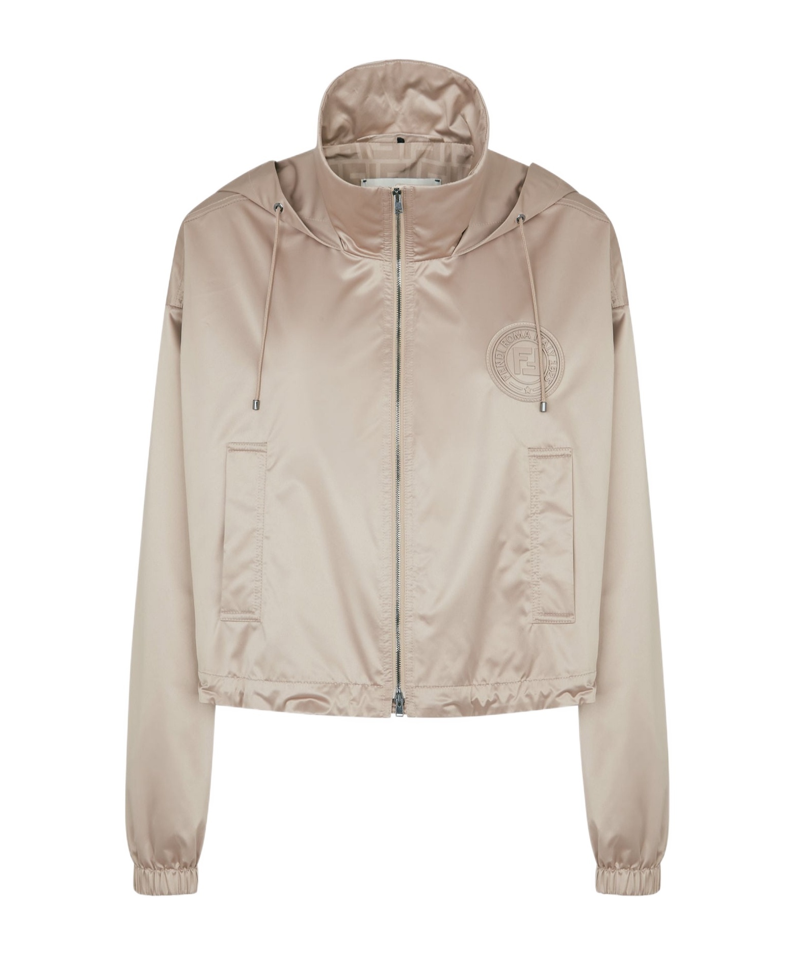 Fendi Hooded Jacket In Nude