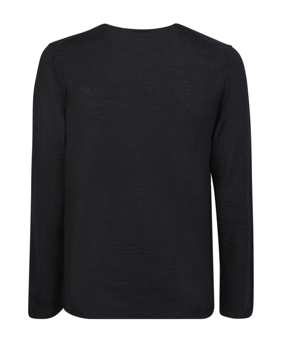 Comme Des Garçons Shirt Crew Neck Wool Blend Pacman Sweater In Black