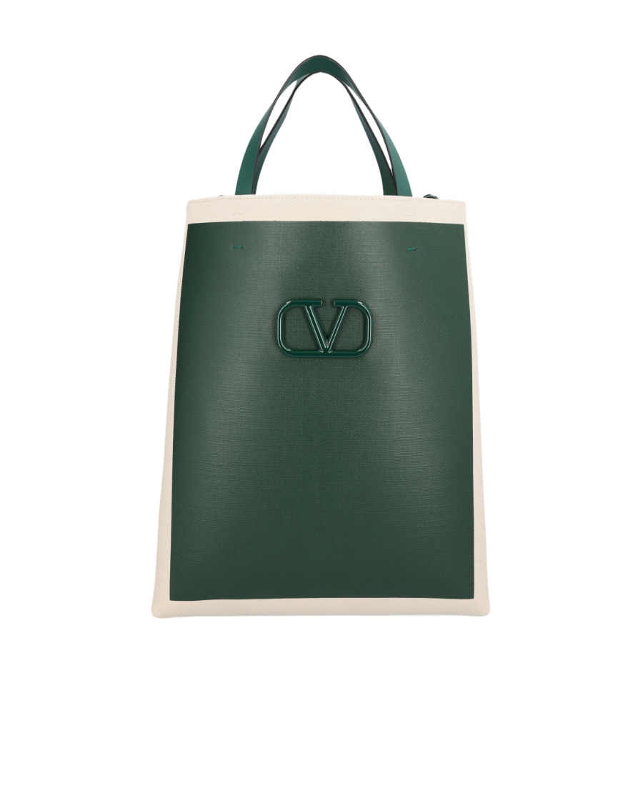 Valentino Vlogo Signature Tote Bag In Green