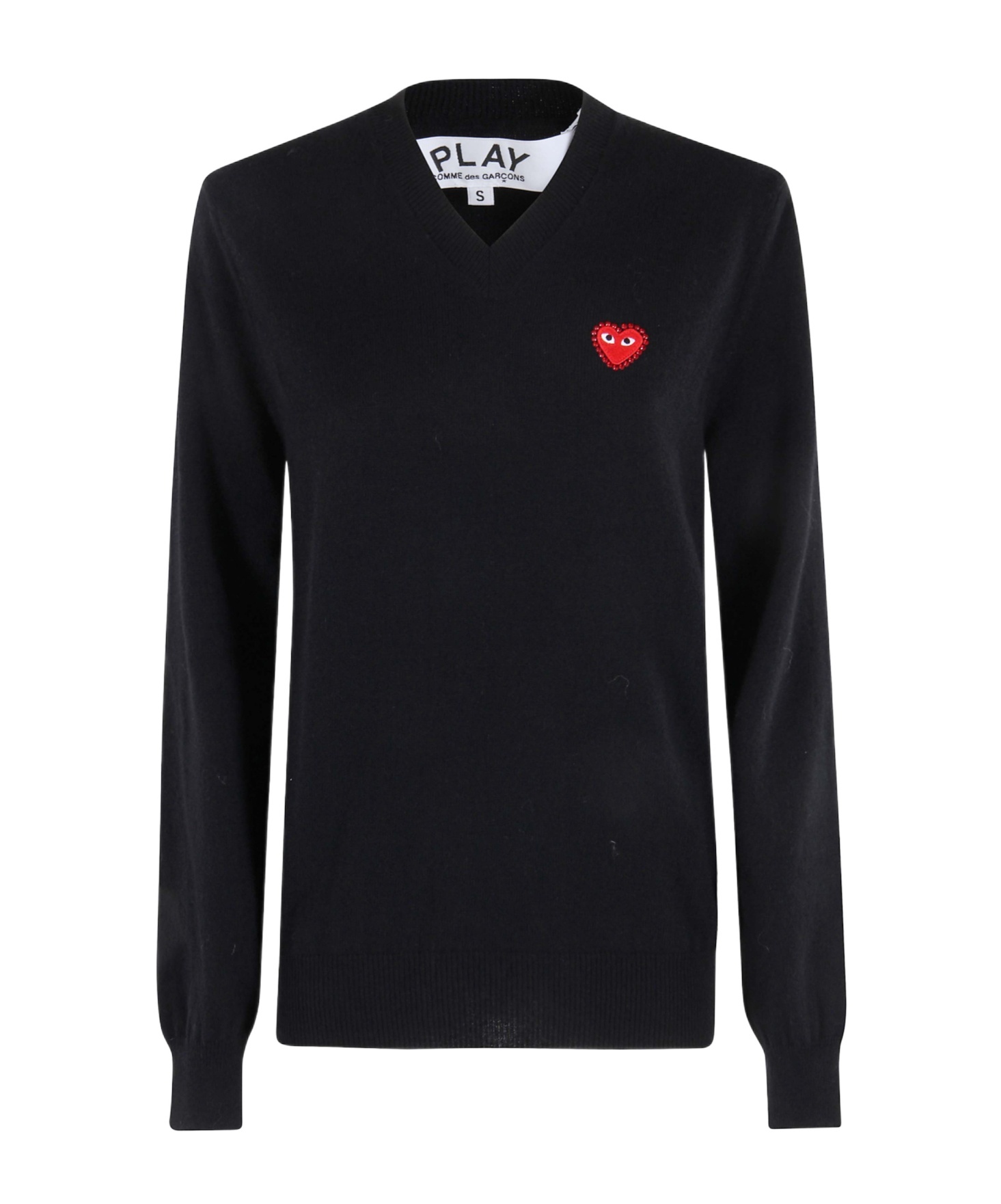 Comme Des Garçons Play Long-sleeved Sweater In Black