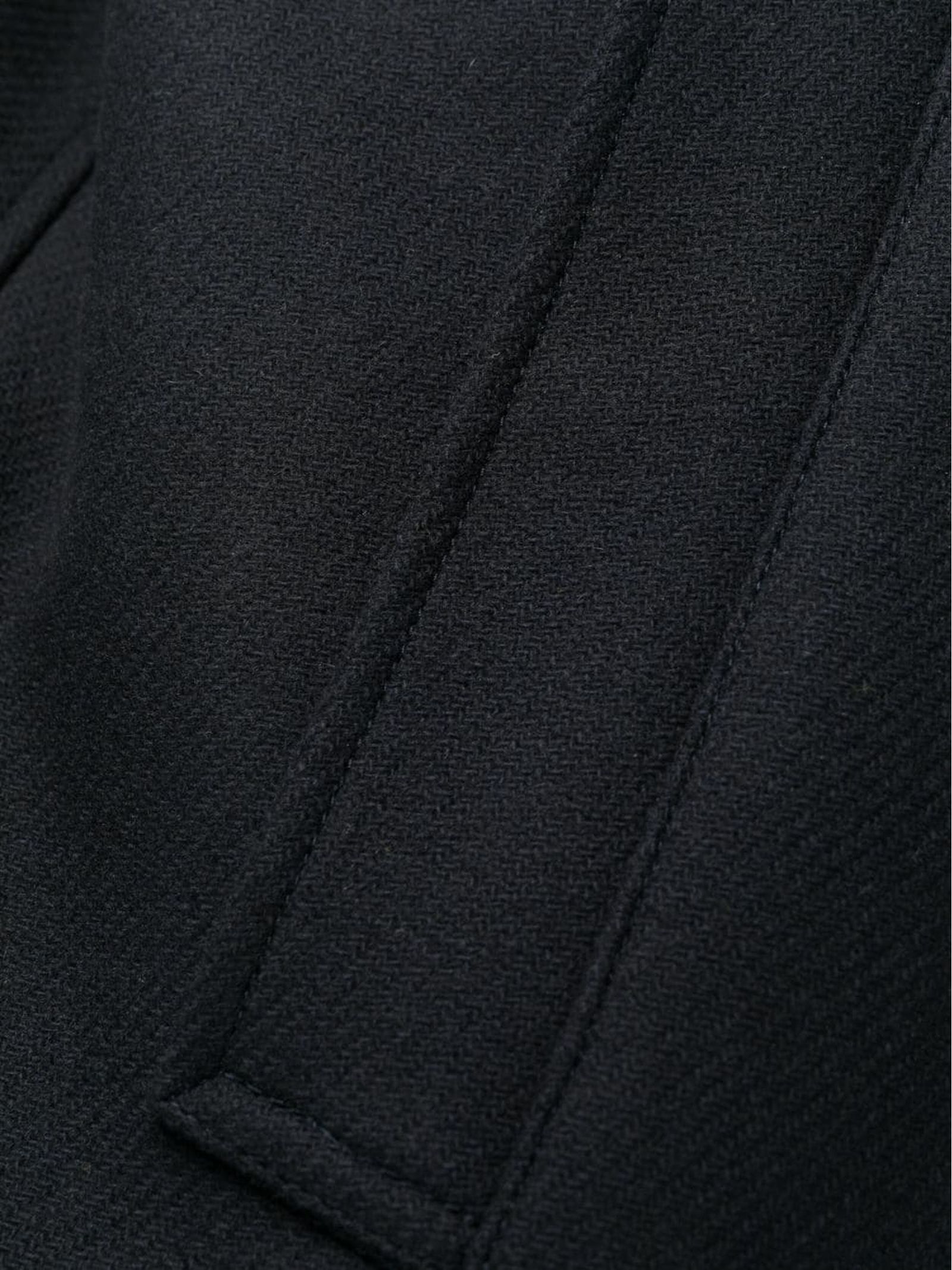 Herno Wool-blend Hooded Parka Coat In Black