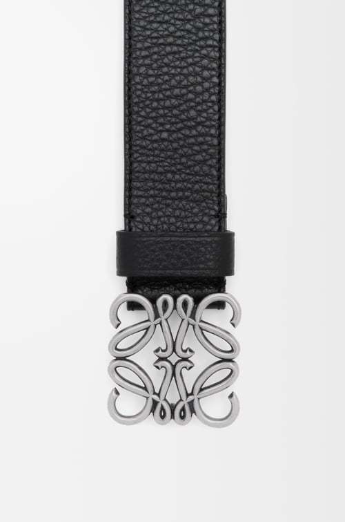 Loewe Chunky Anagram 4cm Adjustable Calf Skin Belt Loop In Black