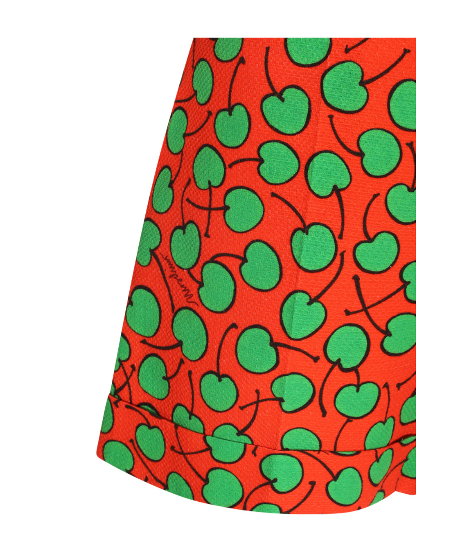 Moschino Cherry Print High Waist Shorts In Green