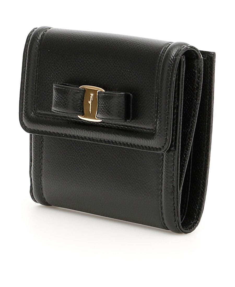 Ferragamo Credit Card Case In Black