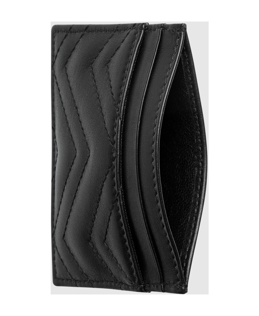 Shop Gucci Gg Marmont Card Case In Black