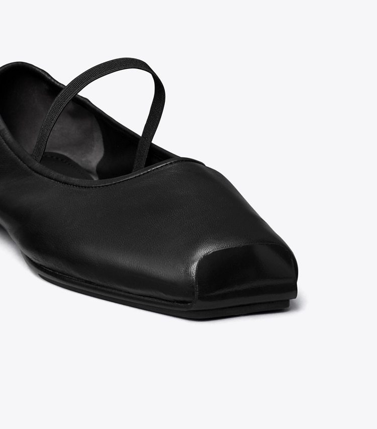Tory Burch Runway Ballerina Shoes In Black