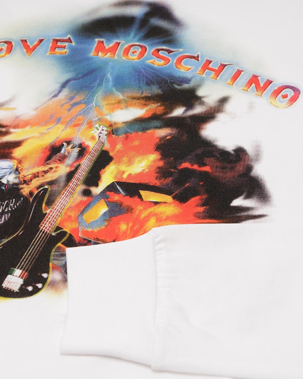 MOSCHINO T-SHIRT WITH ROUND NECK AND LONG SLEEVES