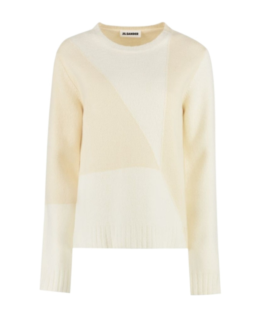 Jil Sander Crew-neck Wool Sweater In Neutral