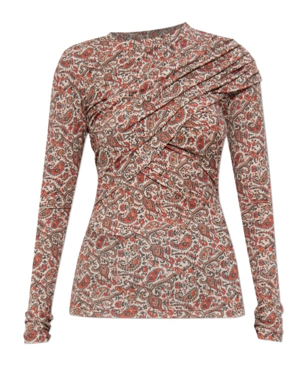 Isabel Marant Étoile Long Sleeve Top In Multi