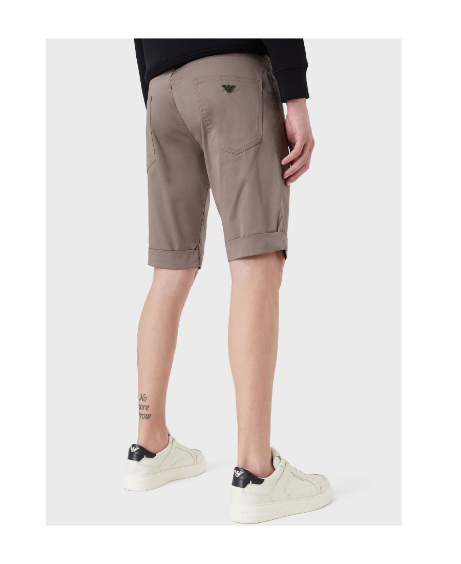 Emporio Armani Logo Shorts In Gray