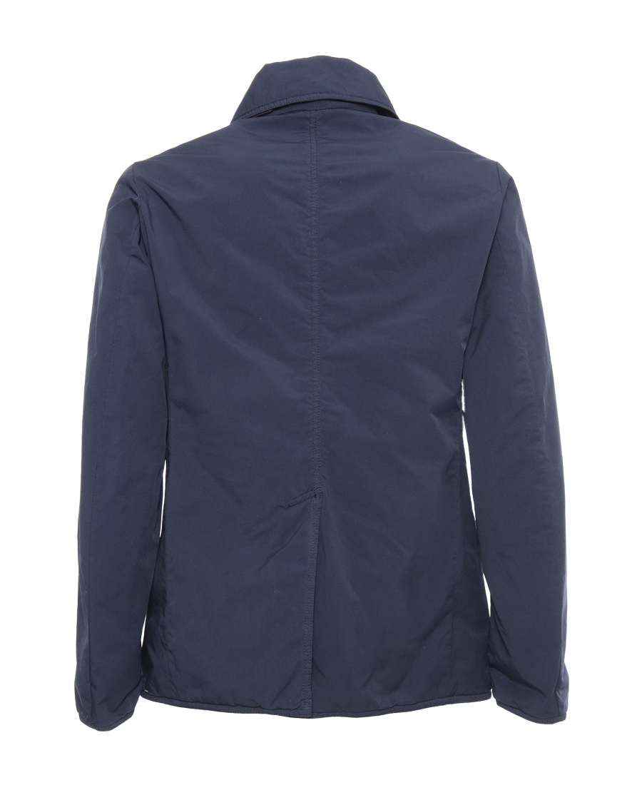 Aspesi Double-breasted Lapel Casual Jacket In Blue