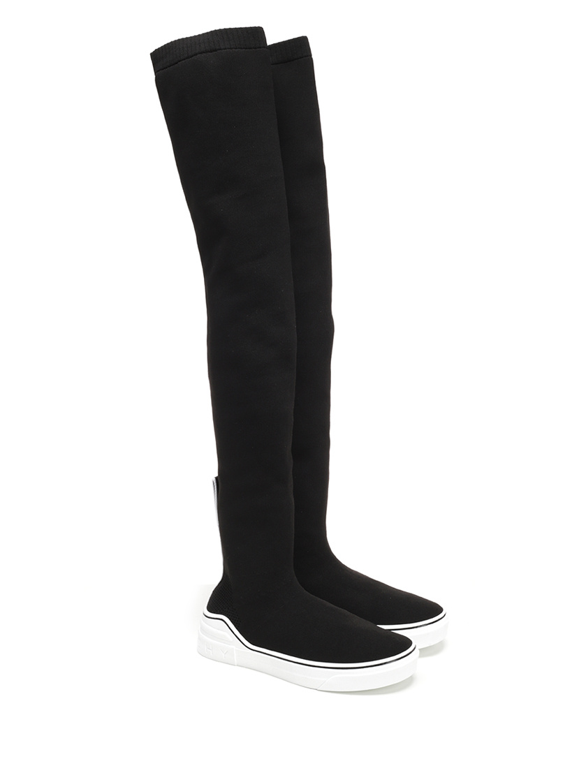 Givenchy George V Over-the-knee Sneaker Boots In Black