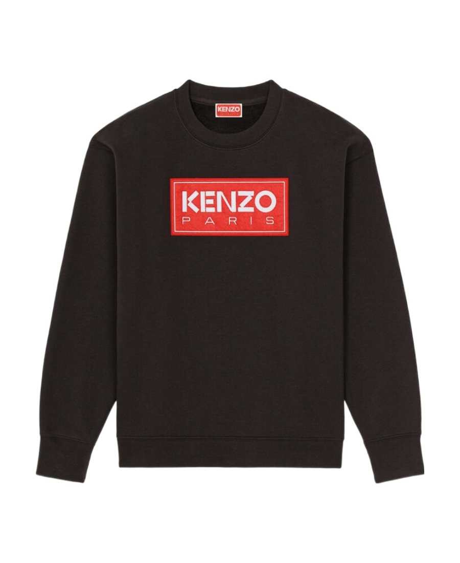 Kenzo Paris Cotton Crew-neck Sweatshirt In Black
