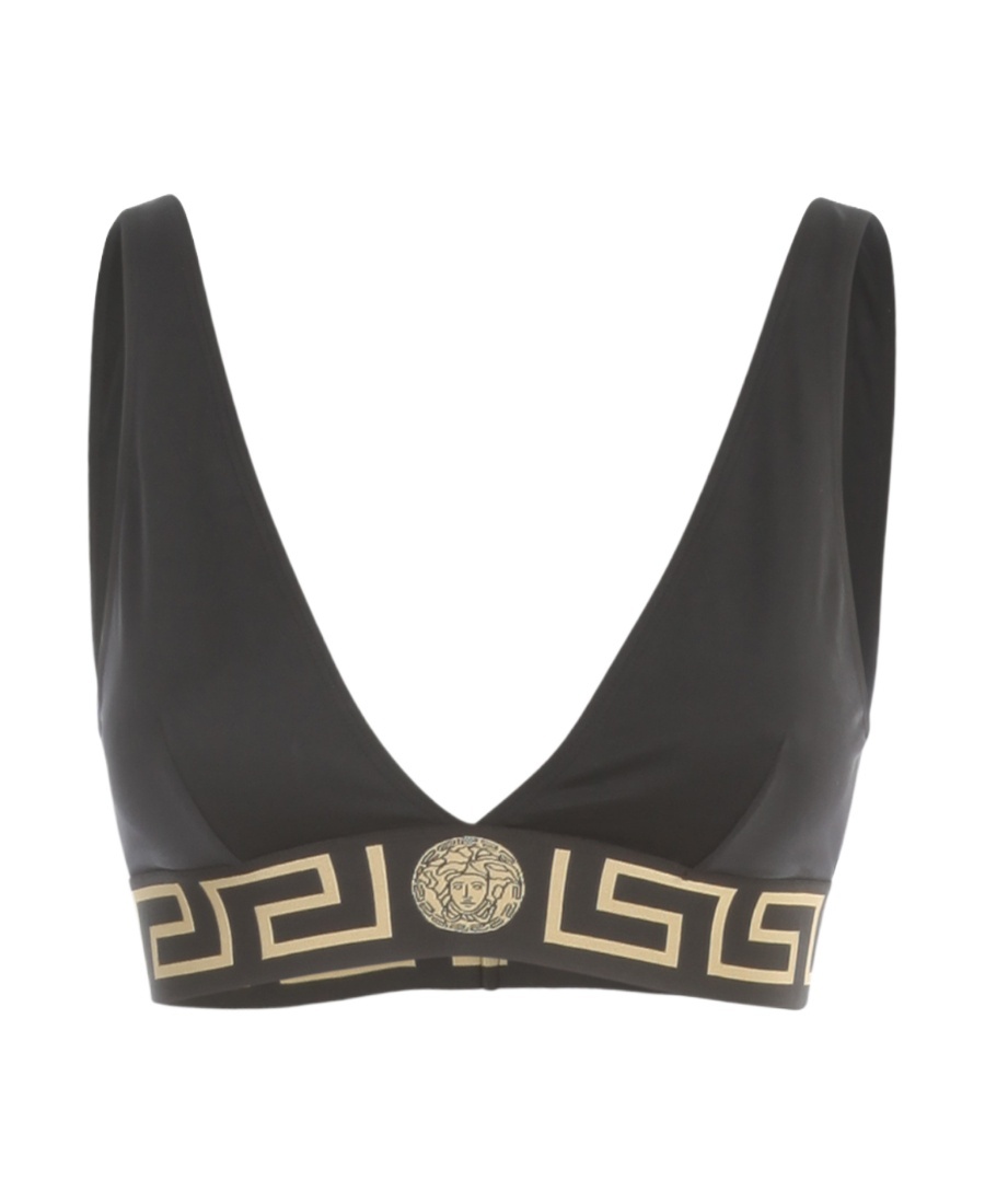 VERSACE BAROCCO PRINT TRIANGLE BIKINI TOP