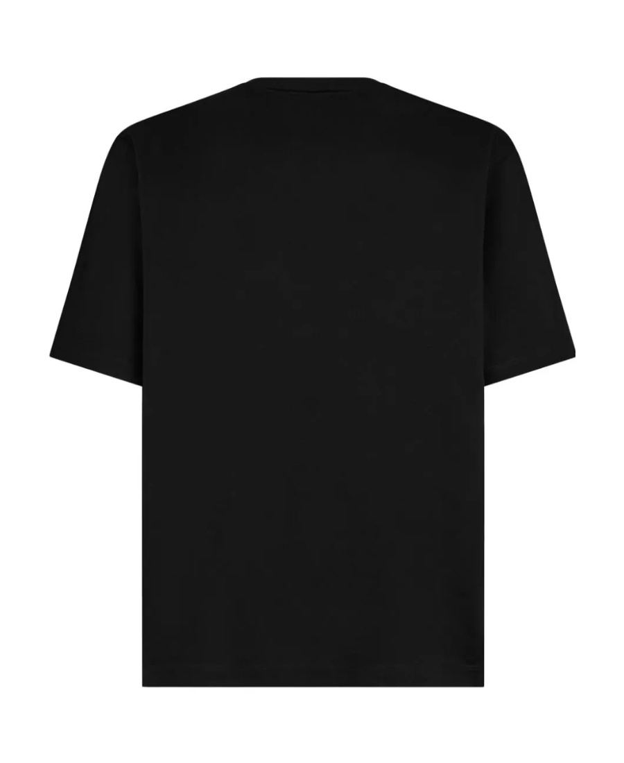 Dsquared2 Crew Neck D2 Suburban Skater Fit Cotton T-shirt In Black