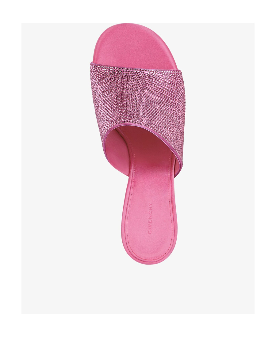 Givenchy Slim G-cube Crystal Embellished Slide Sandal In Pink