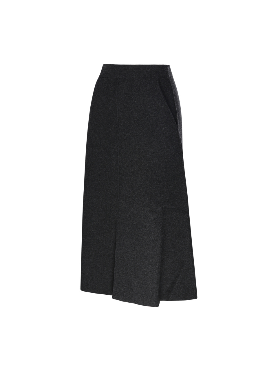 Max Mara Asymmetric-hem Midi Skirt In Black