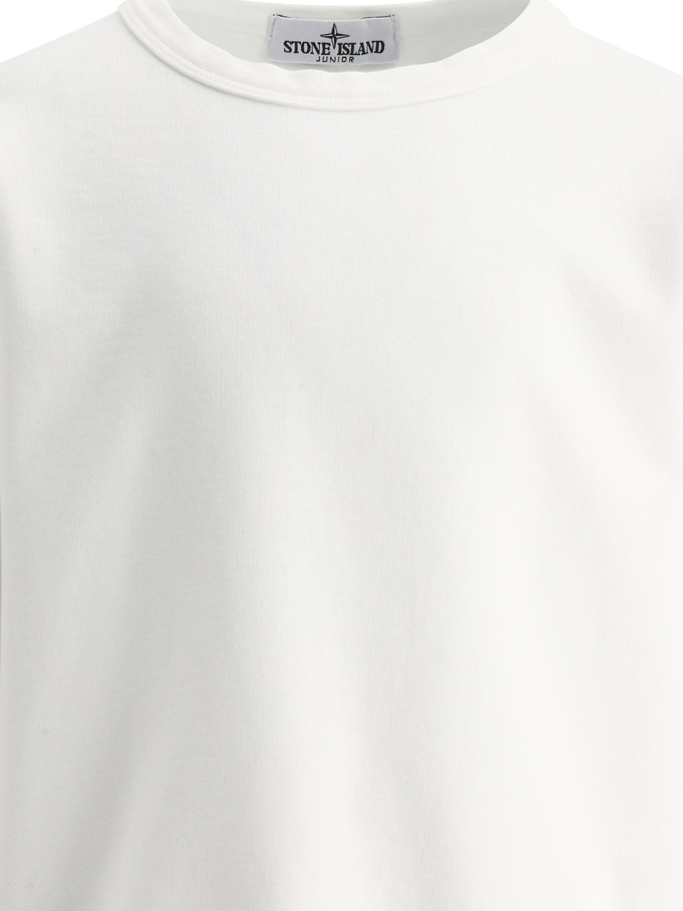 Stone Island Compass-badge Cotton Sweatshirt In White