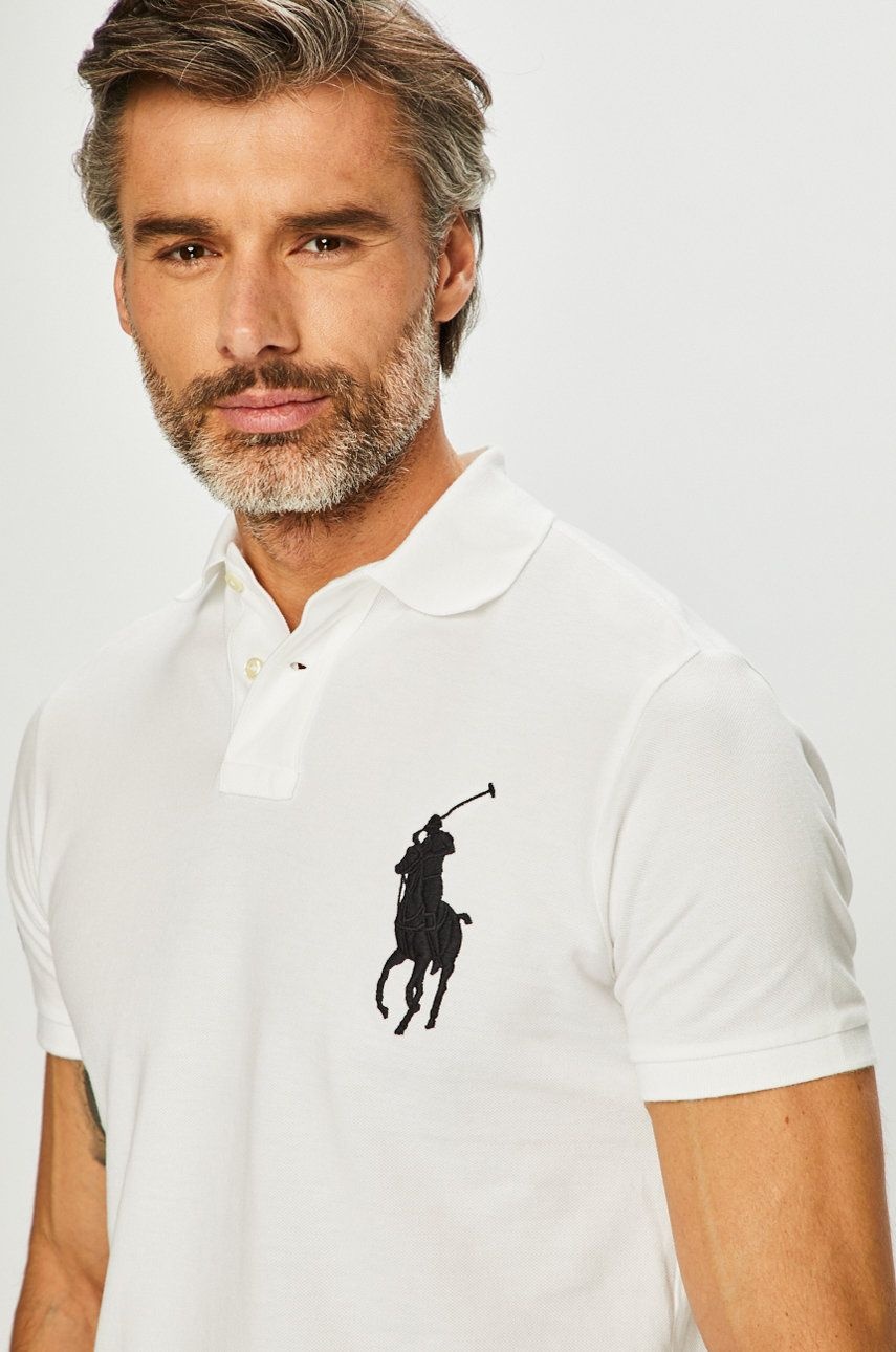 Polo Ralph Lauren White Polo Shirt With Pony Maxi Embroidery On The Front And Numeric Detail On The Sleeve In Cotton M In White