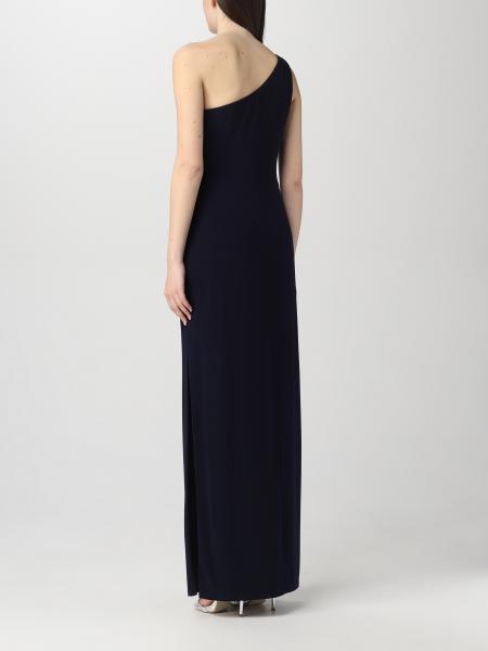 Shop Polo Ralph Lauren One-shoulder Maxi Dress In Black