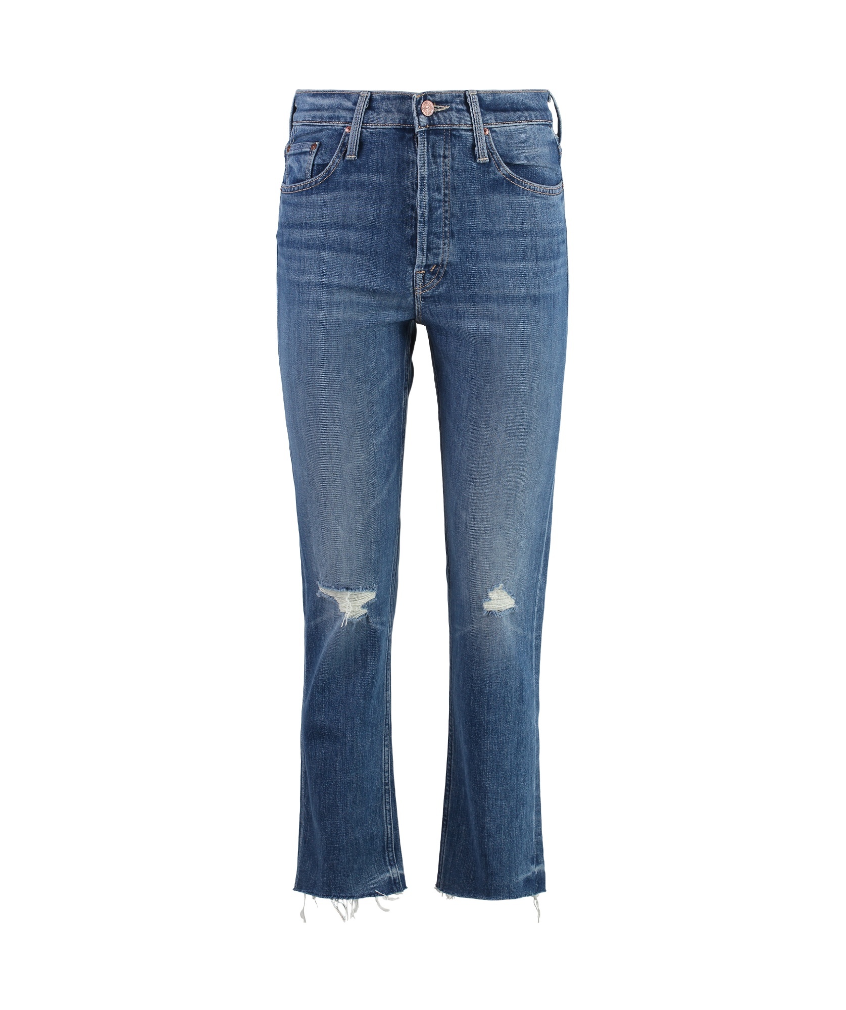 Mother Ripped Jeans In Blue