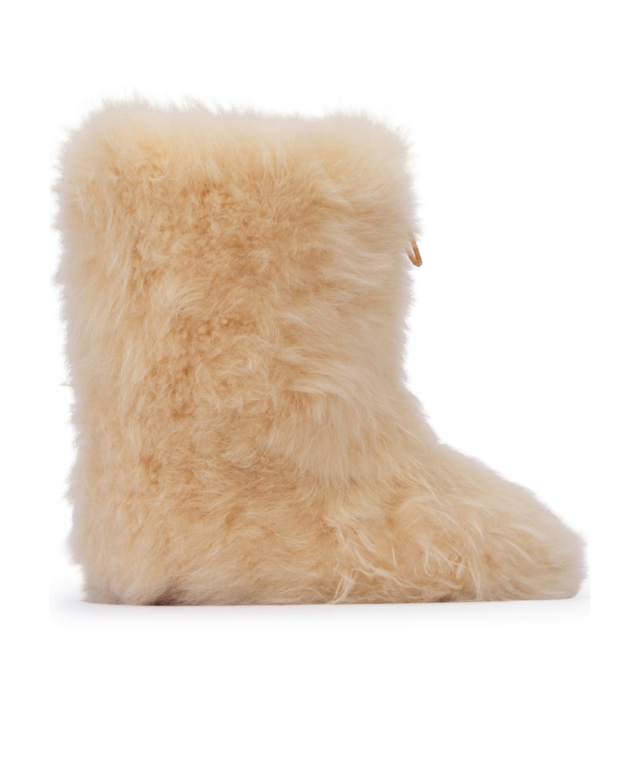 Loro Piana Round-head Short Boots In Light Cream