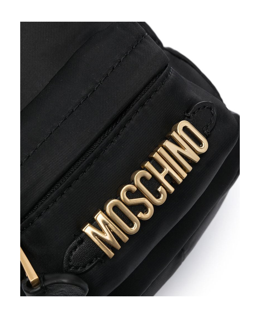 Moschino Logo Backpack In Black