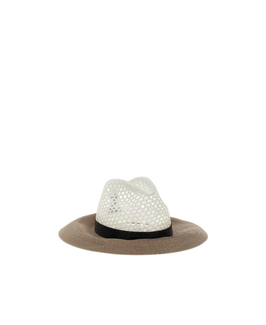 Brunello Cucinelli Perforated-detail Hat In White