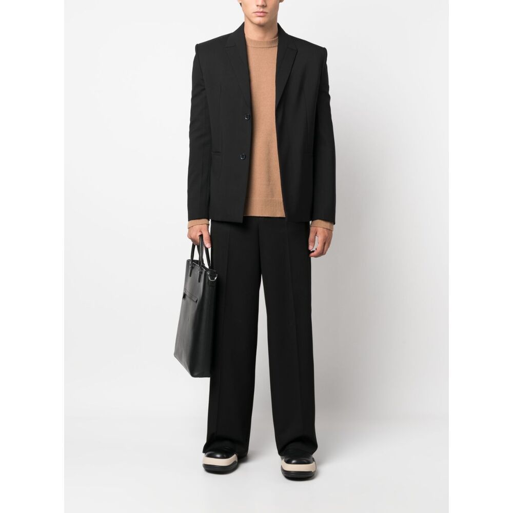 Roberto Collina Crew-neck Wool-blend Jumper In Nude