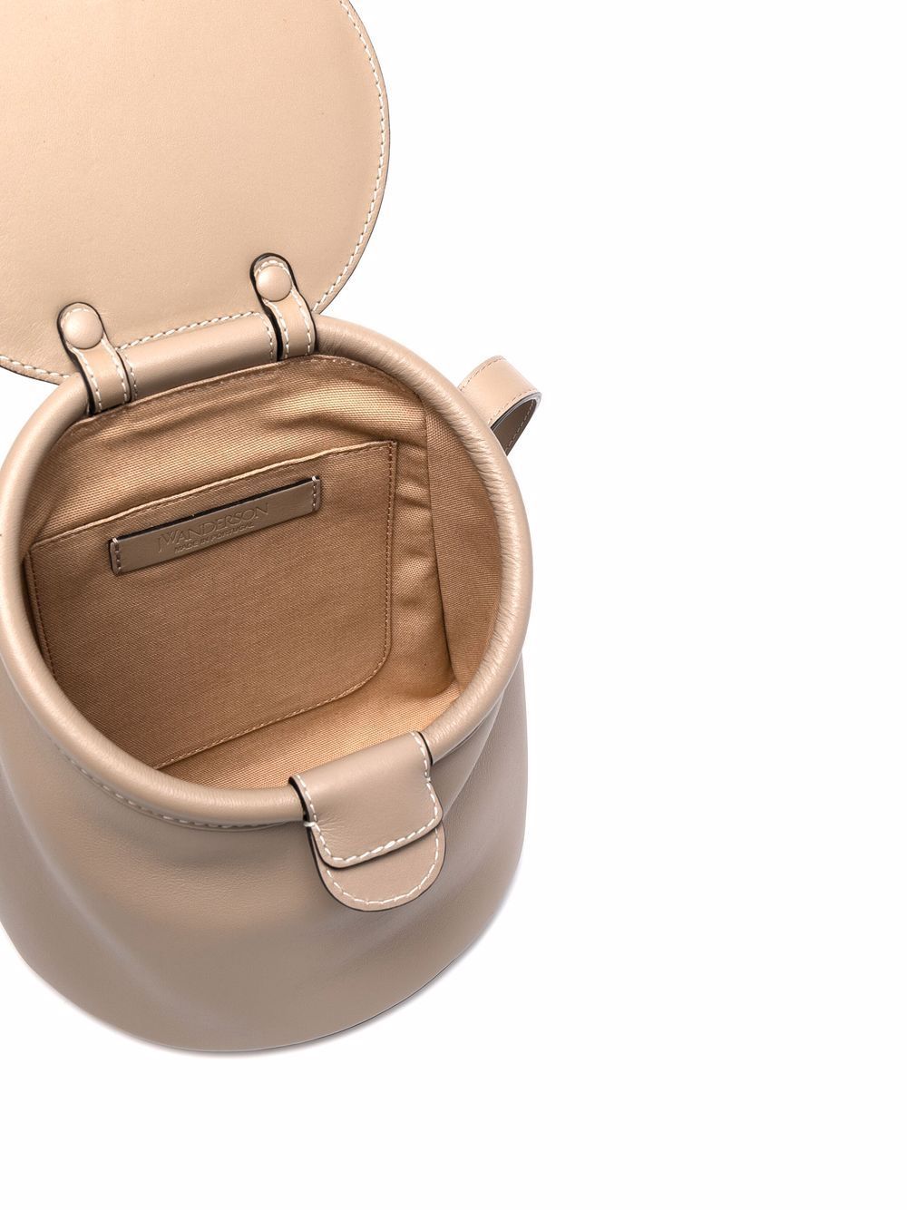 Jw Anderson Lid Bucket Bag In Nude