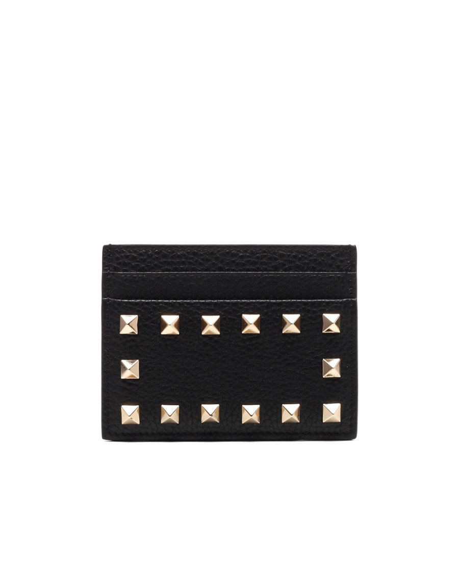 Valentino Garavani Women Rockstud Leather Card Case In Multicolor