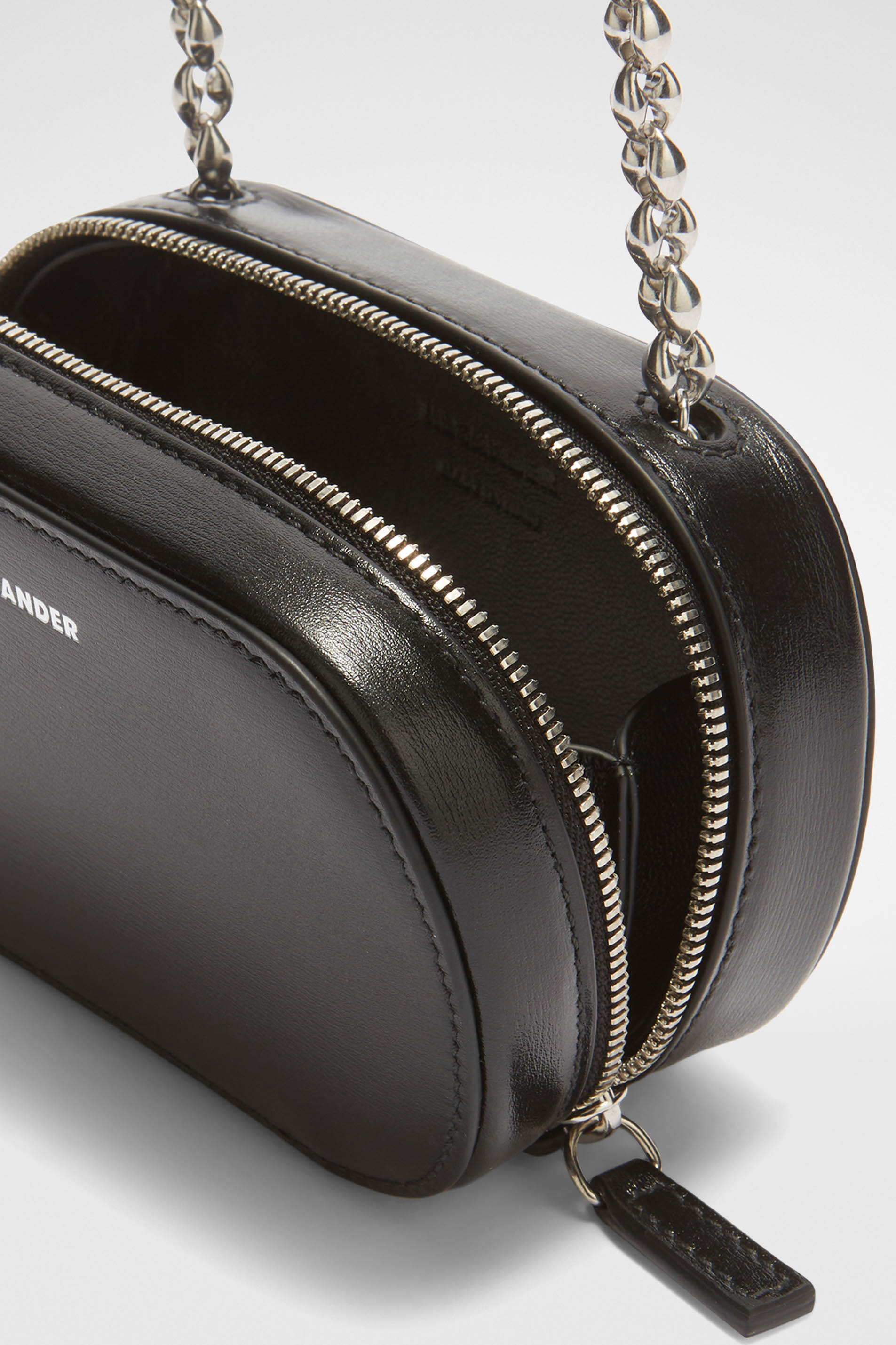 Jil Sander Smooth-leather Mini Crossbody Bag In Black