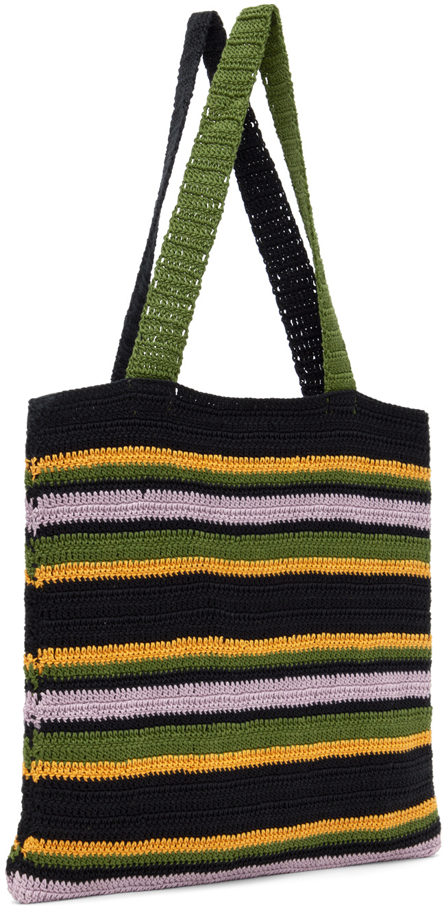 Bode Harbor Stripe Tote In Black