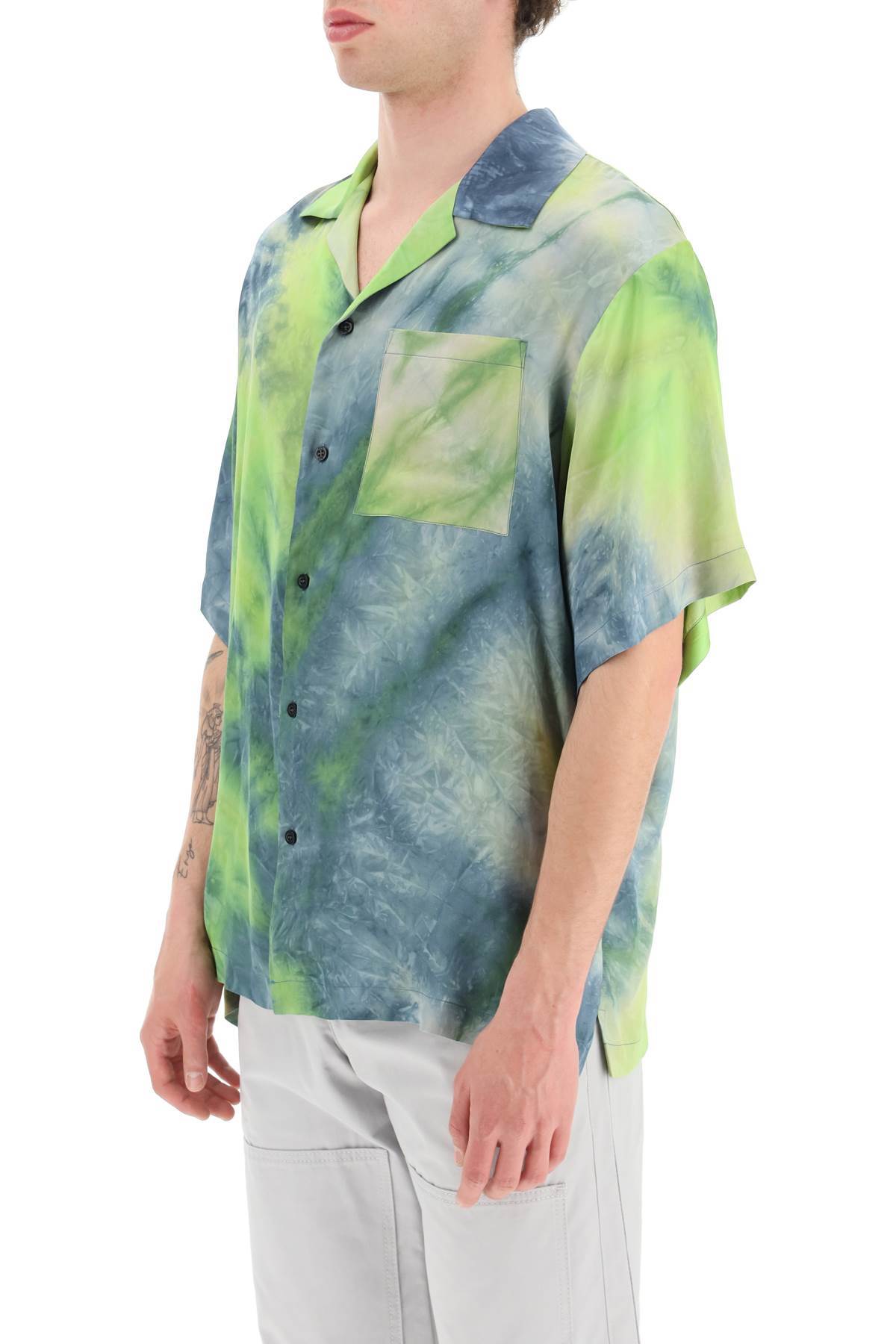 Msgm Logo Shirt In Green