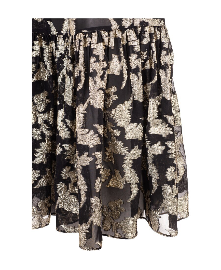Saint Laurent Long Lavallière Halterneck Dress In Multicolor