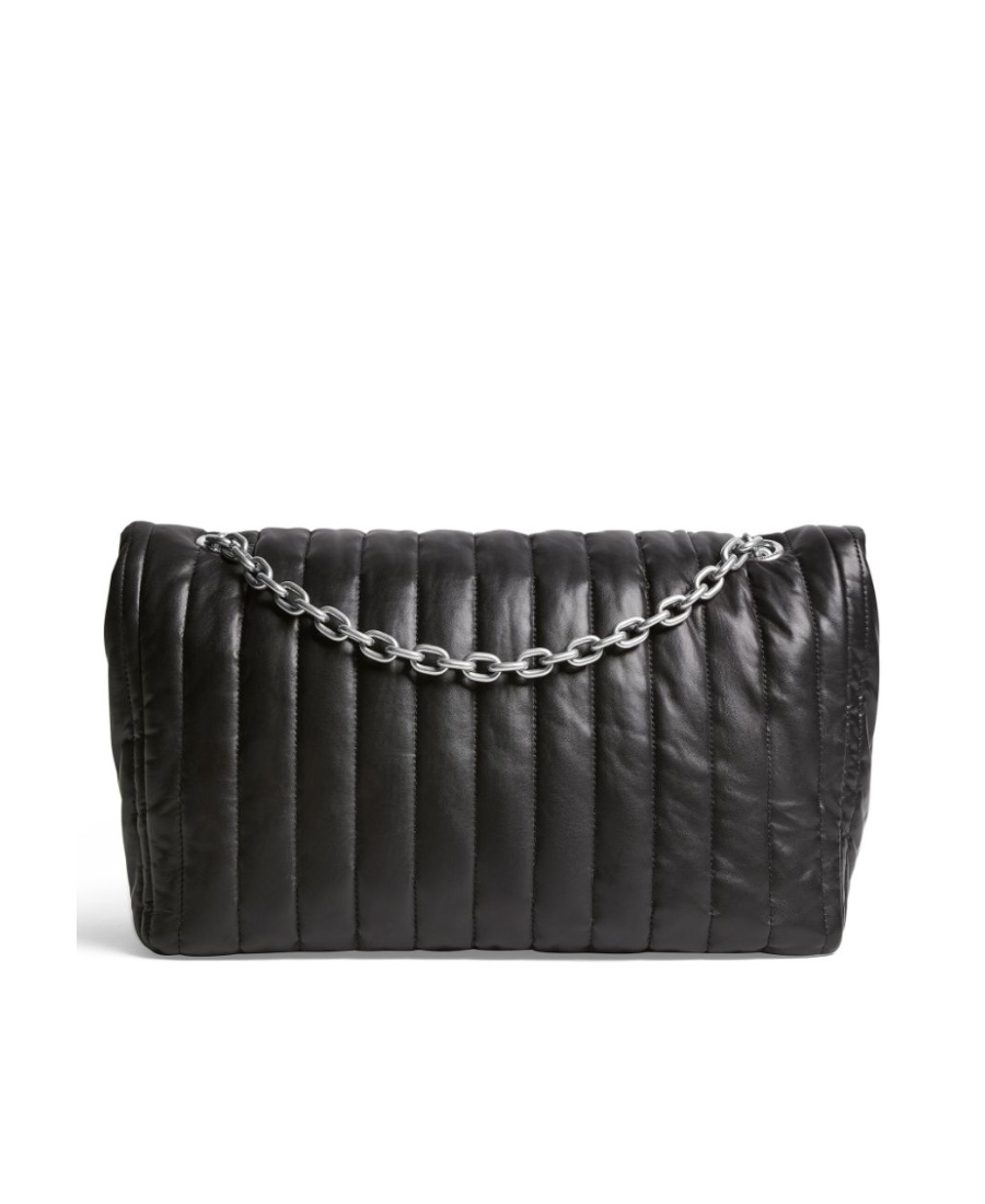Balenciaga Monaco Quilted Shoulder Bag In Black