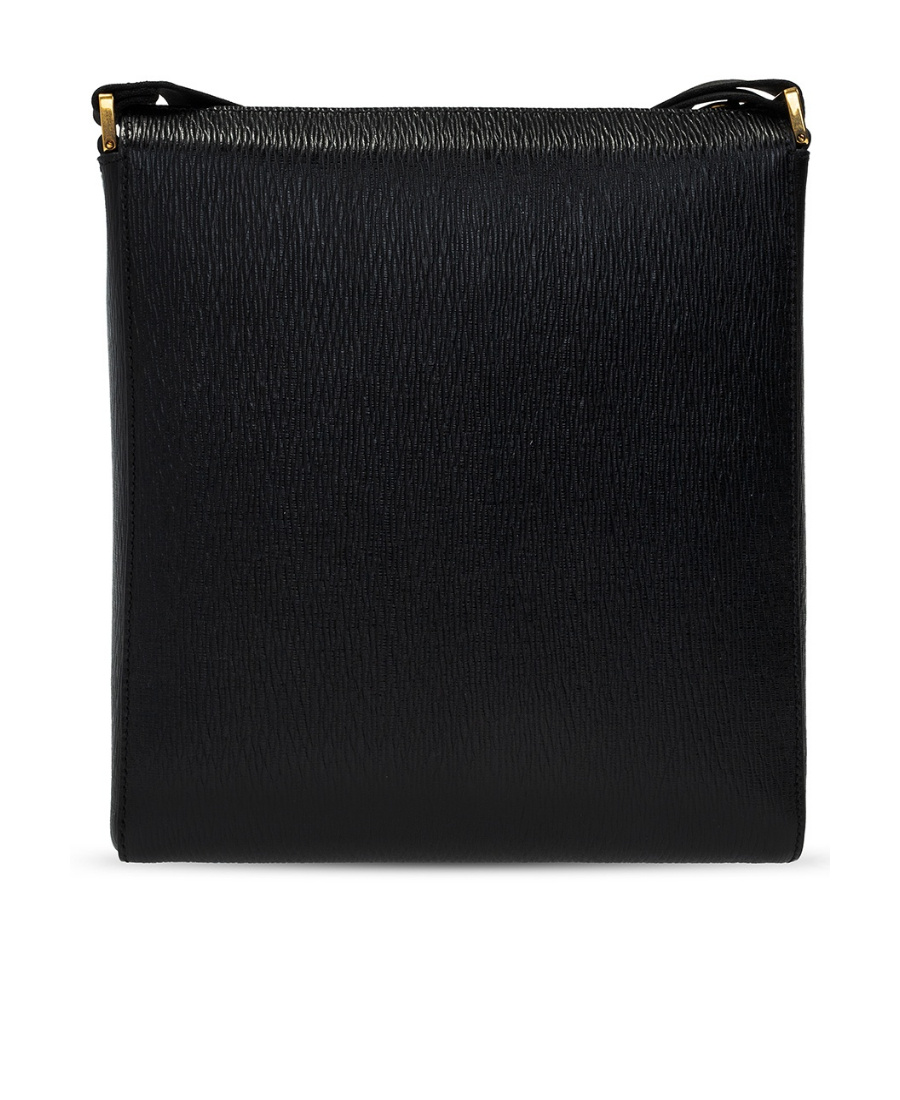 FERRAGAMO TEXTURED-FINISH SHOULDER BAG