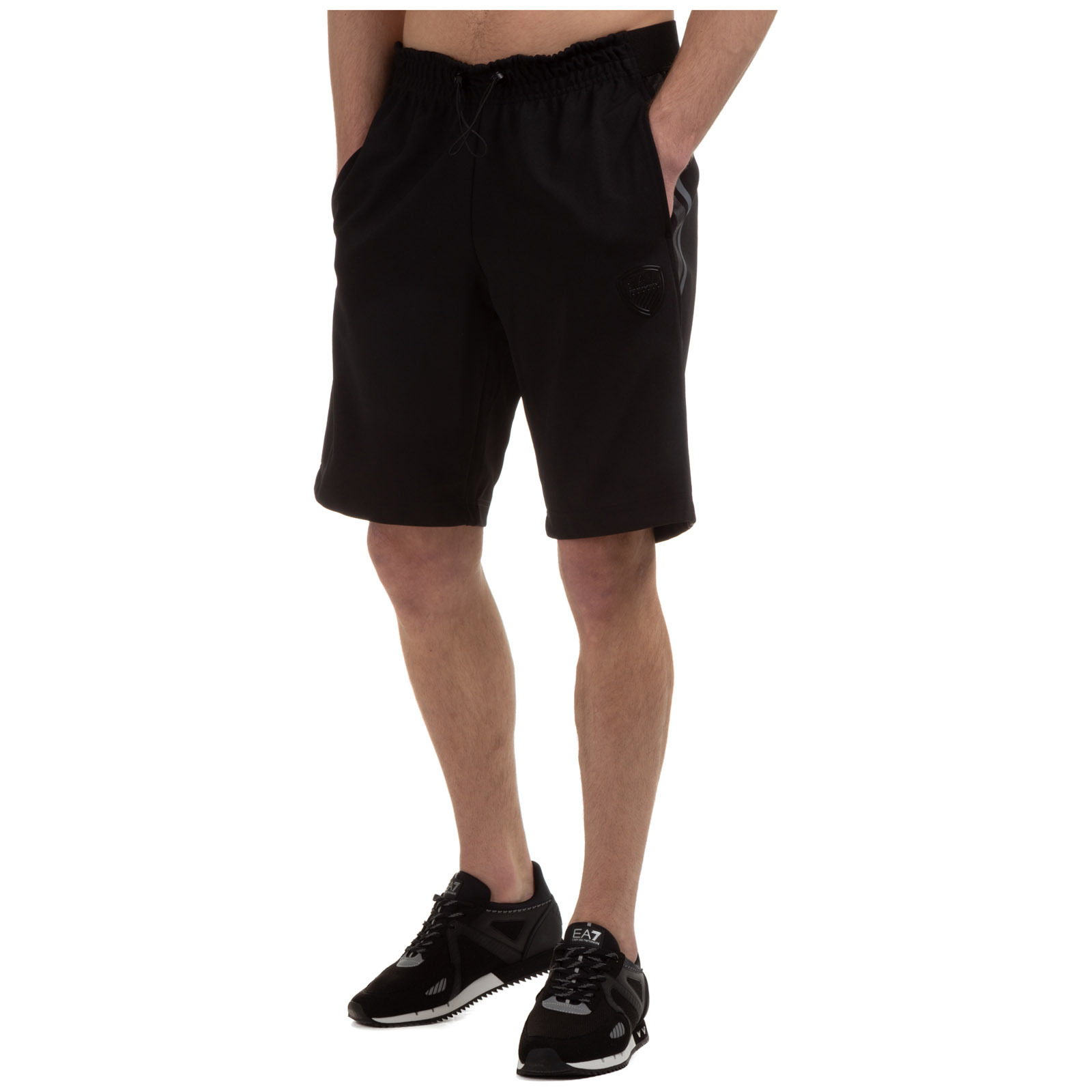Ea7 Lace Up Shorts In Black