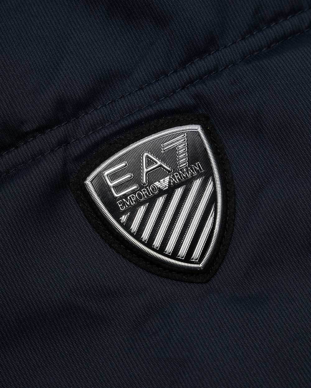 Ea7 Logo Patch Cotton Suit In White